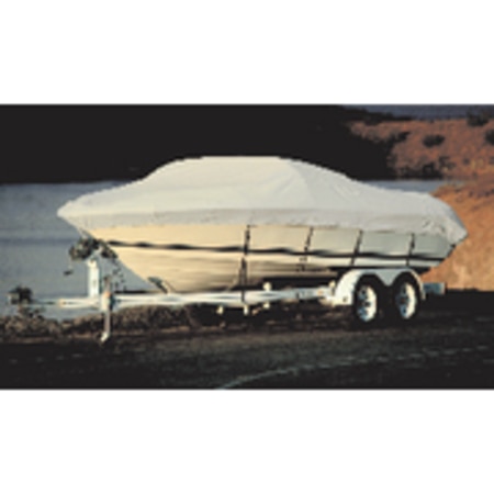 TAYLOR Acrylic Coated Polyester Gray Hot Shot Fabric BoatGuard Boat Cover w S 70206